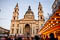 St. Steven's Basilica during the Christmas market.