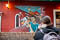 Mural near Szentendre Christmas market.